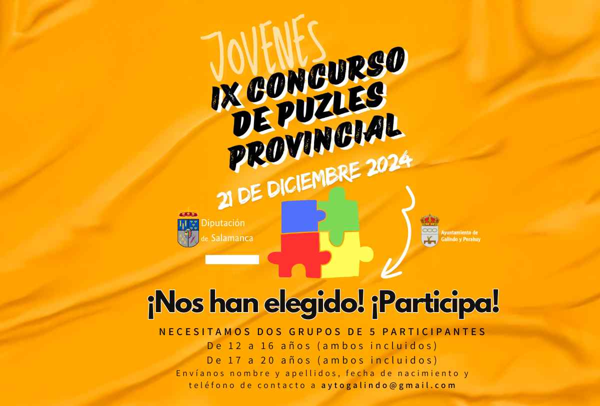 Galindo y Perahuy participará en el IX Concurso Provincial de Puzles