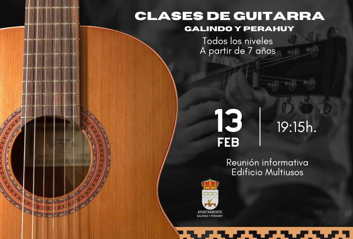 Clases de guitarra en Galindo y Perahuy: una apuesta por la cultura y la música