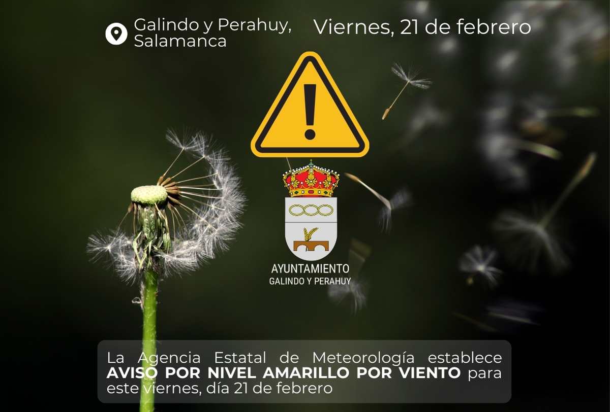 Nivel amarillo en Galindo y Perahuy