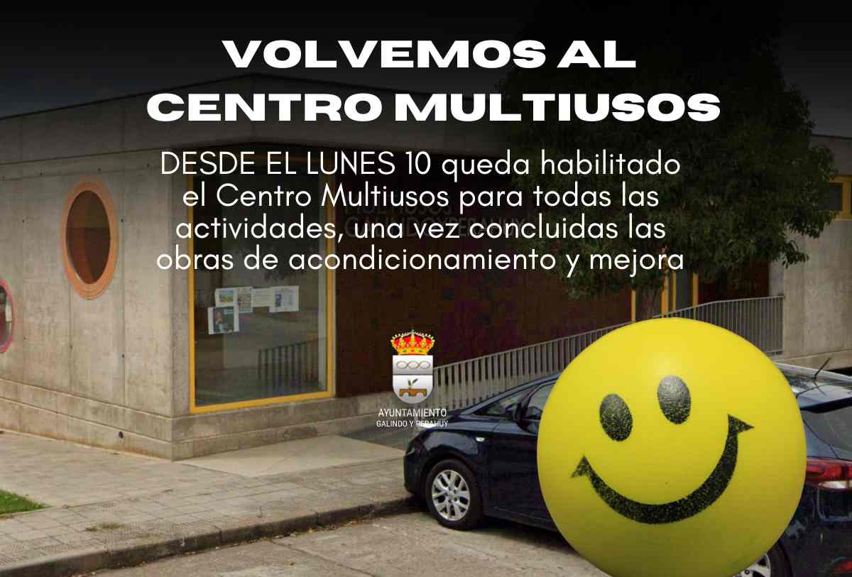 Reapertura del Centro Multiusos este lunes 10 de marzo