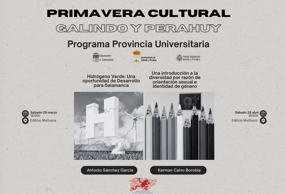 Galindo y Perahuy acogerá dos conferencias dentro del programa “Provincia Universitaria”