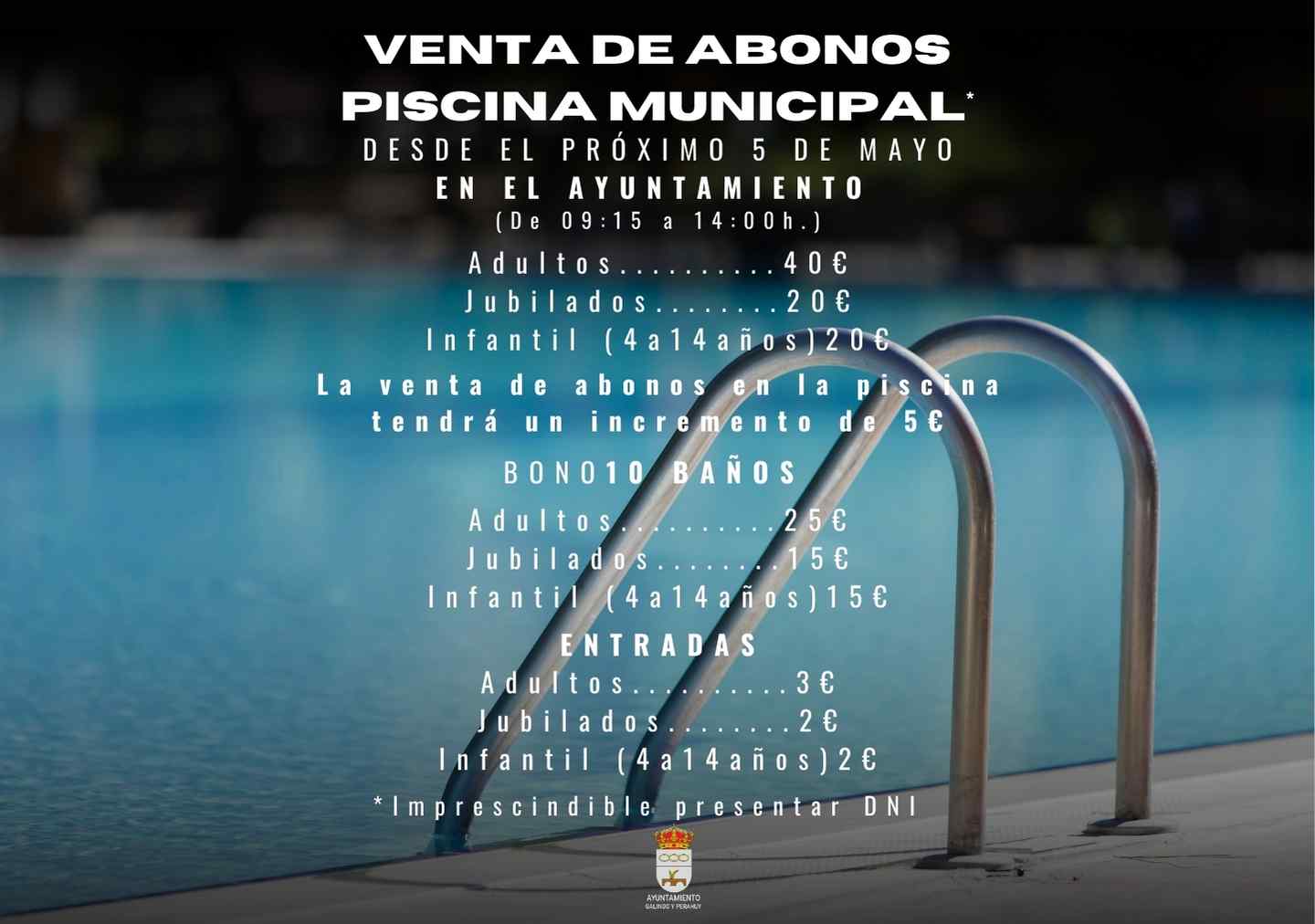 Venta de abonos piscina 2025