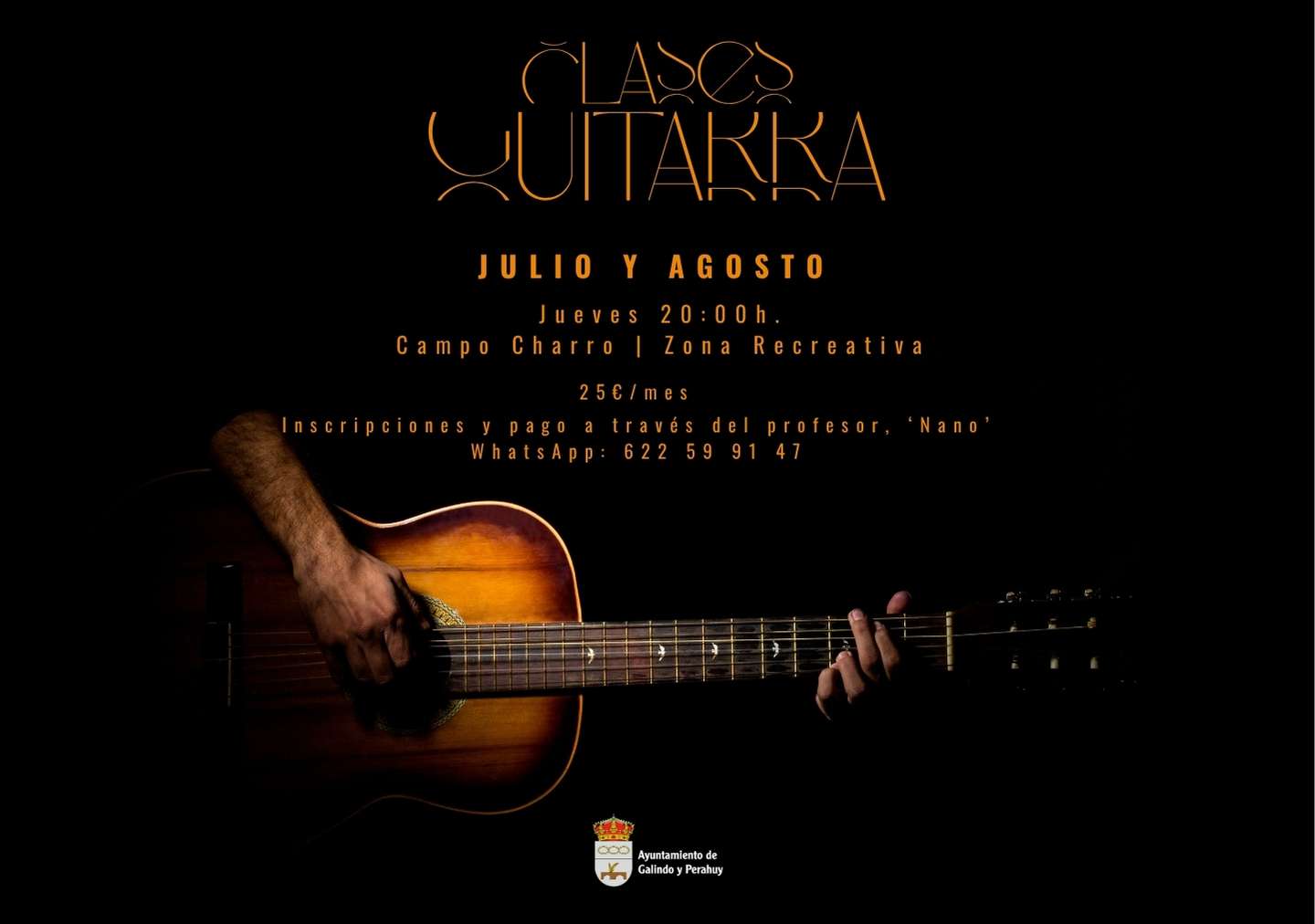 Curso de Guitarra de Verano en Galindo y Perahuy: música al aire libre para todas las edades
