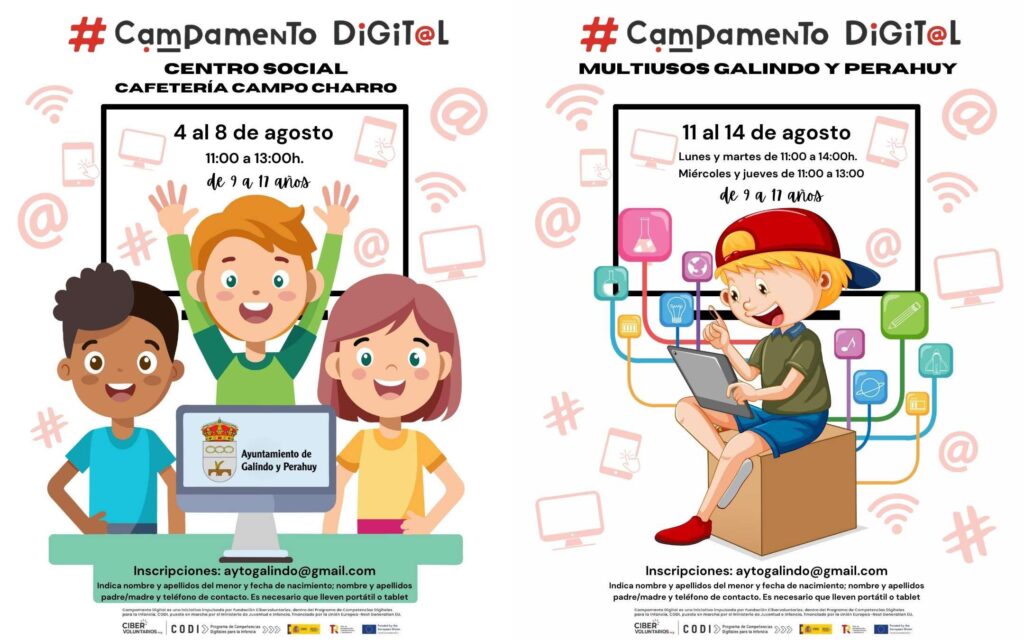 Campamento Digital de Verano en Galindo y Perahuy para jóvenes de 9 a ...