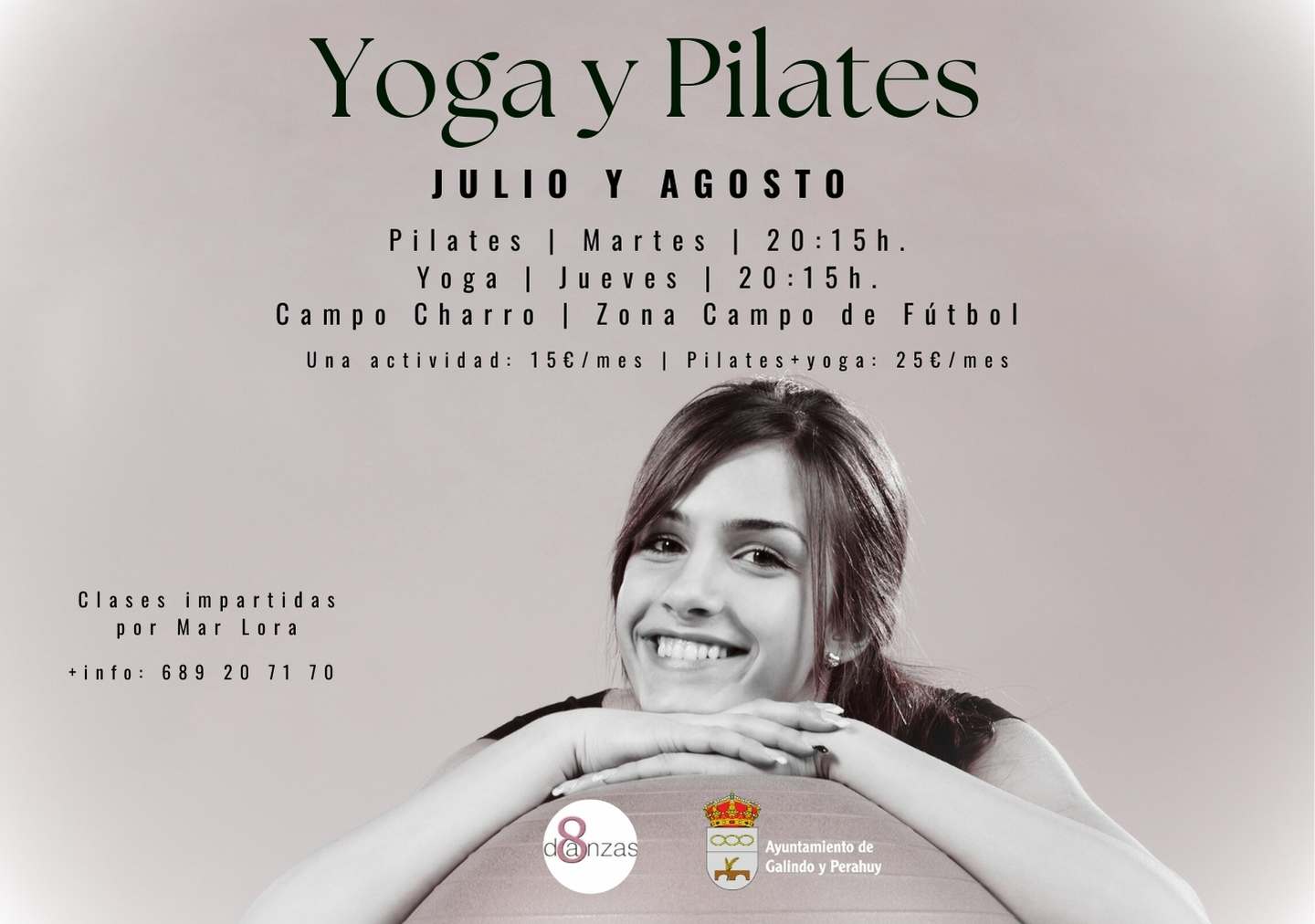 Abierto el plazo de inscripción para las clases de yoga y pilates de verano en Galindo y Perahuy