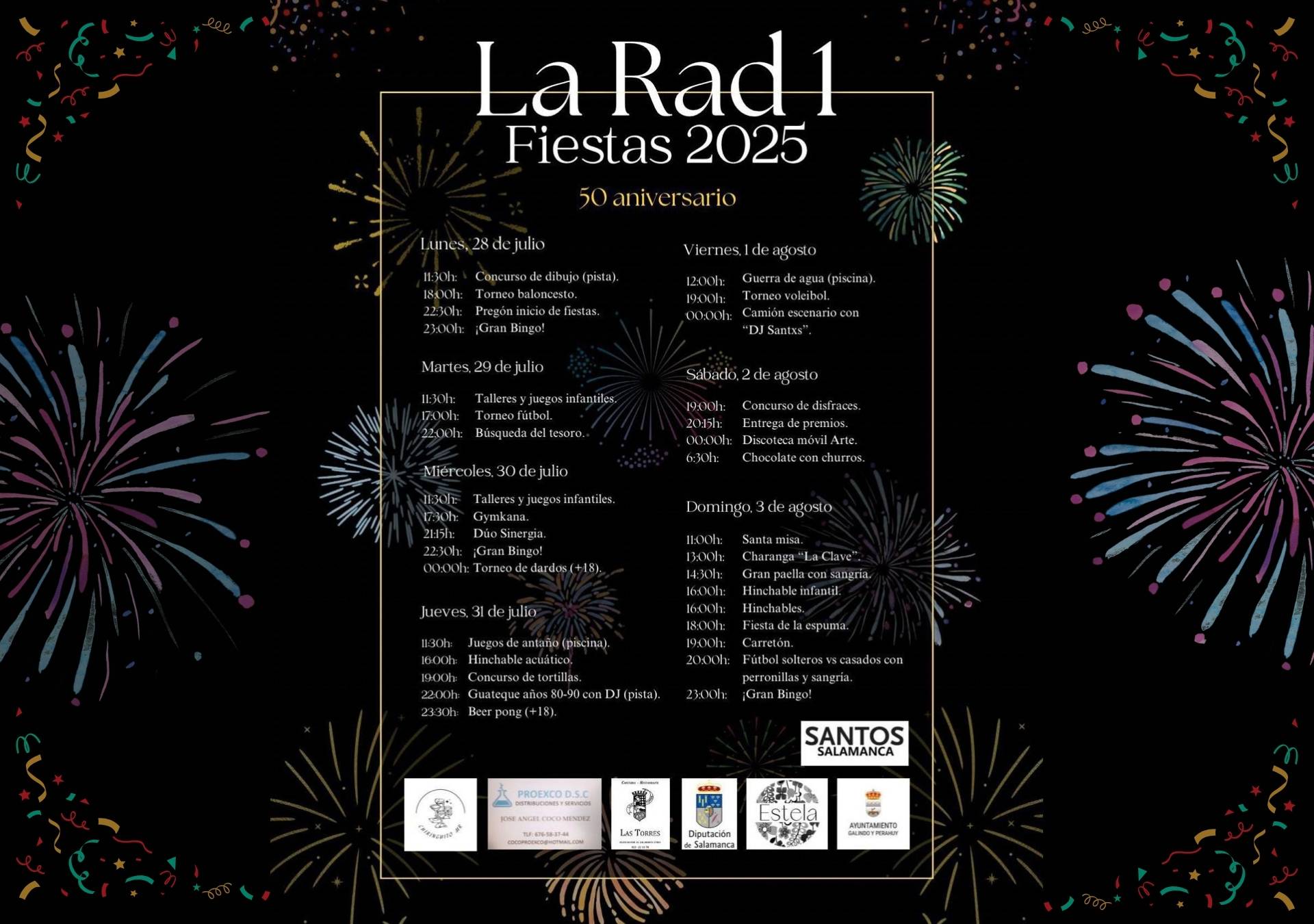 La Rad 1 celebra sus Fiestas 2025 desde el lunes 28 de julio al domingo 3 de agosto