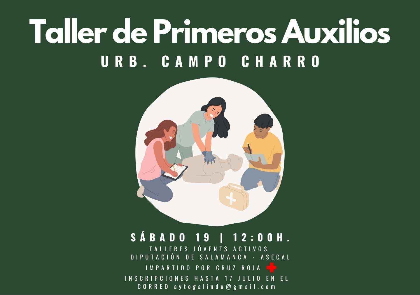 Taller de Primeros Auxilios para jóvenes en la Urbanización Campo-Charro