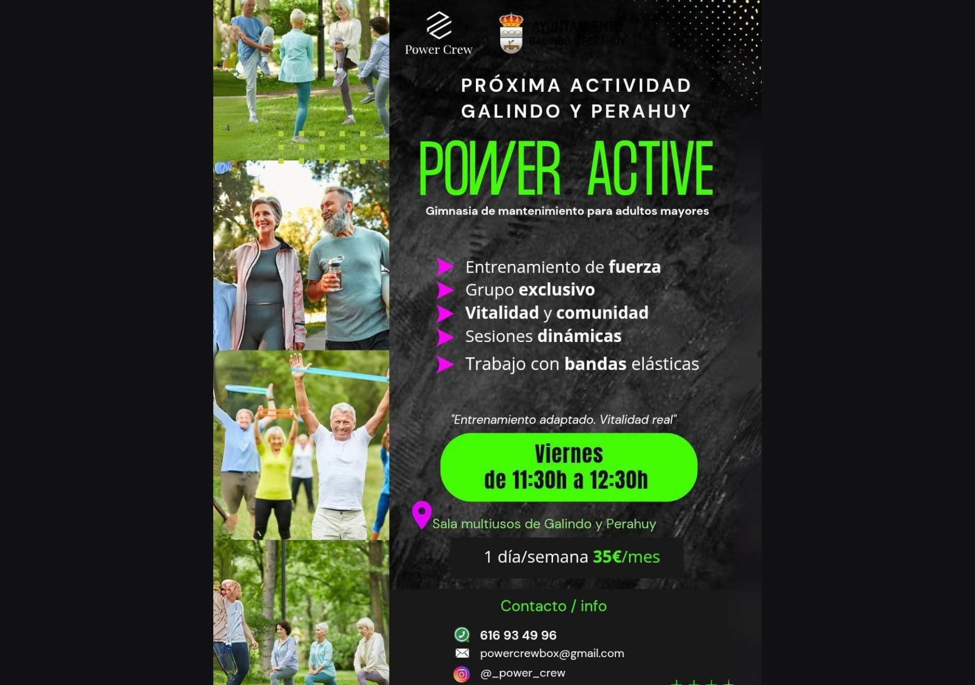 Nueva actividad en Galindo y Perahuy: Power Active