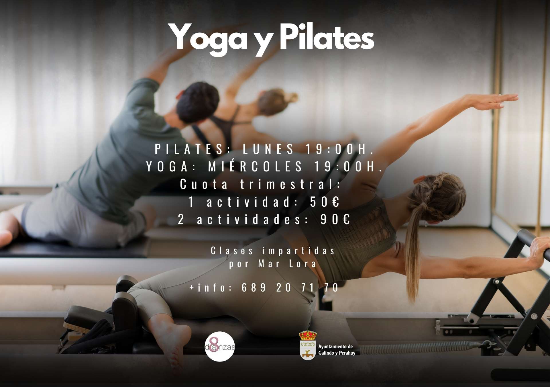 Nuevas clases de Yoga y Pilates en Galindo y Perahuy