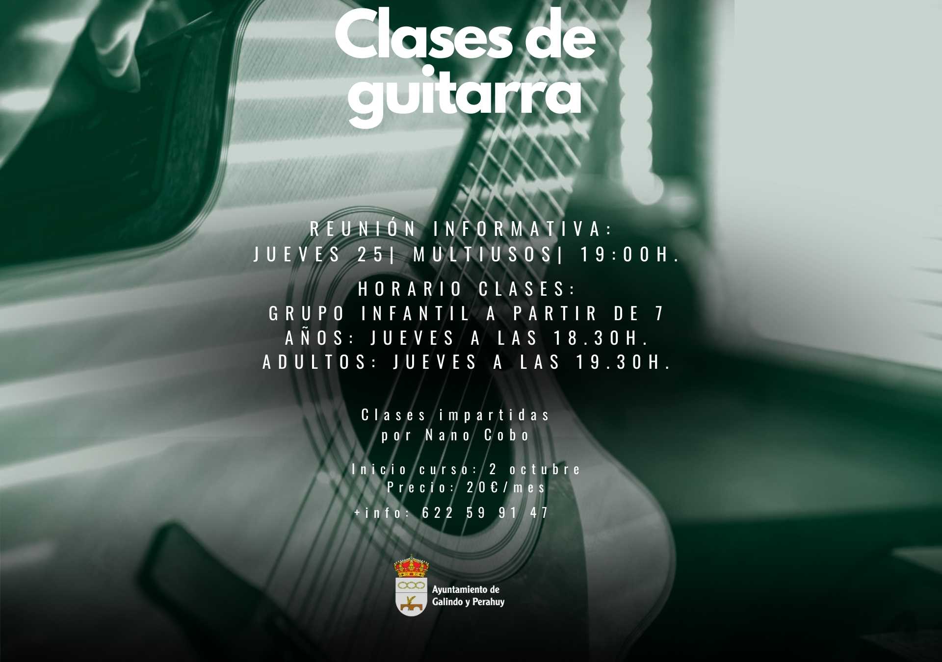 Nuevas clases de guitarra en el Edificio Multiusos