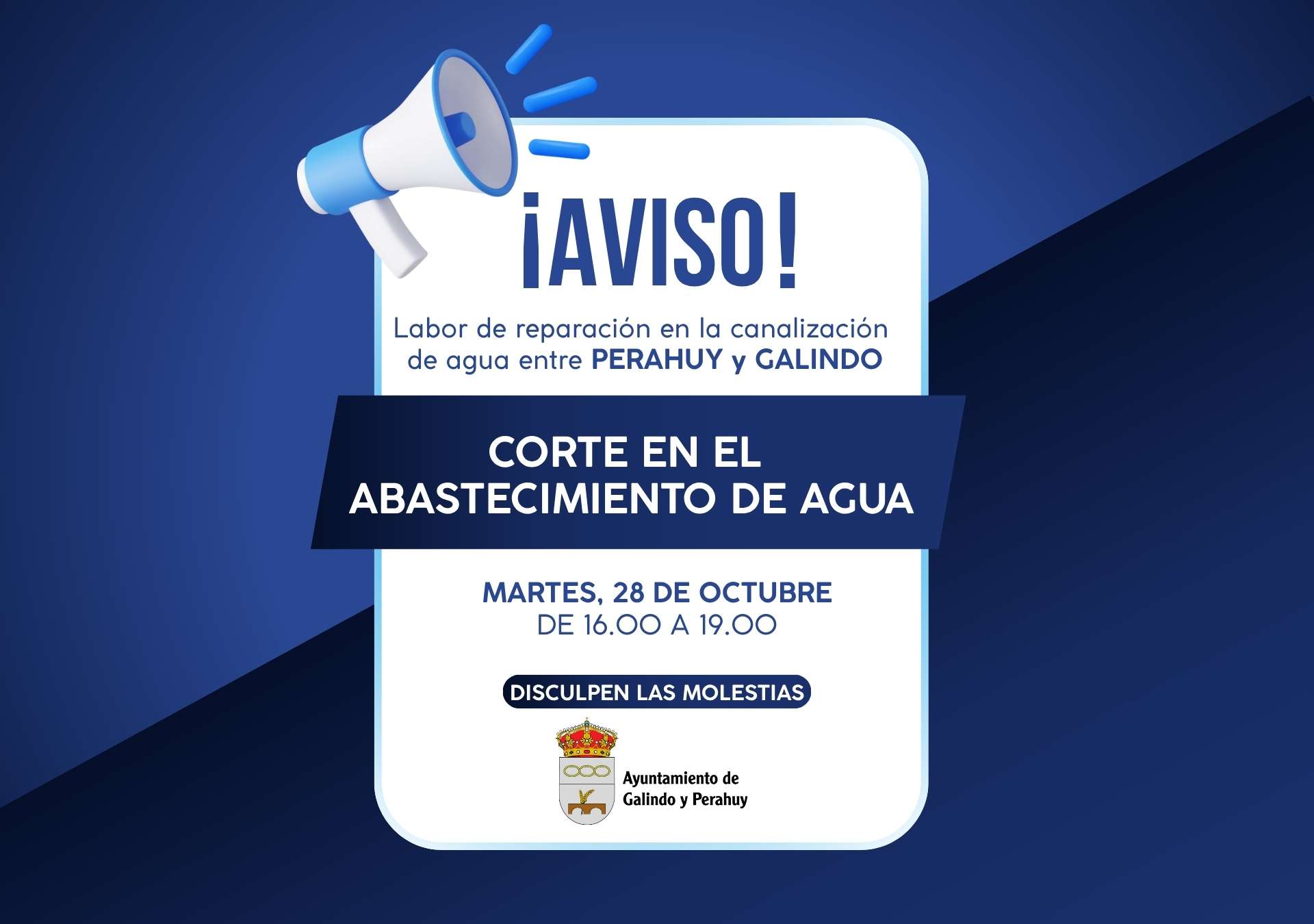 Aviso: Corte temporal de agua este martes por trabajos de reparación en ...