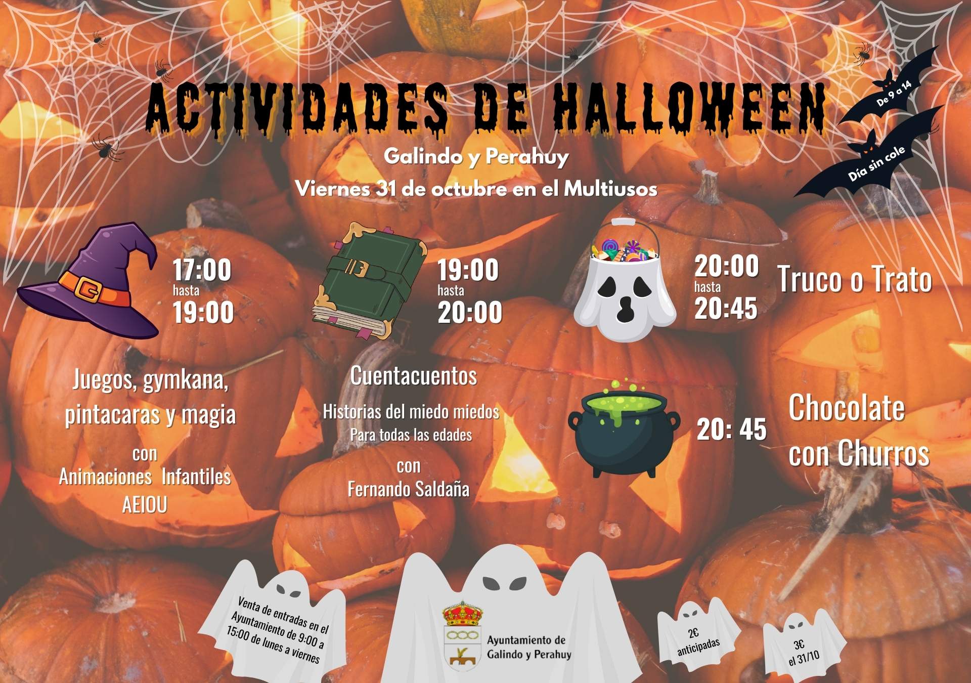 Actividades de Halloween en Galindo y Perahuy