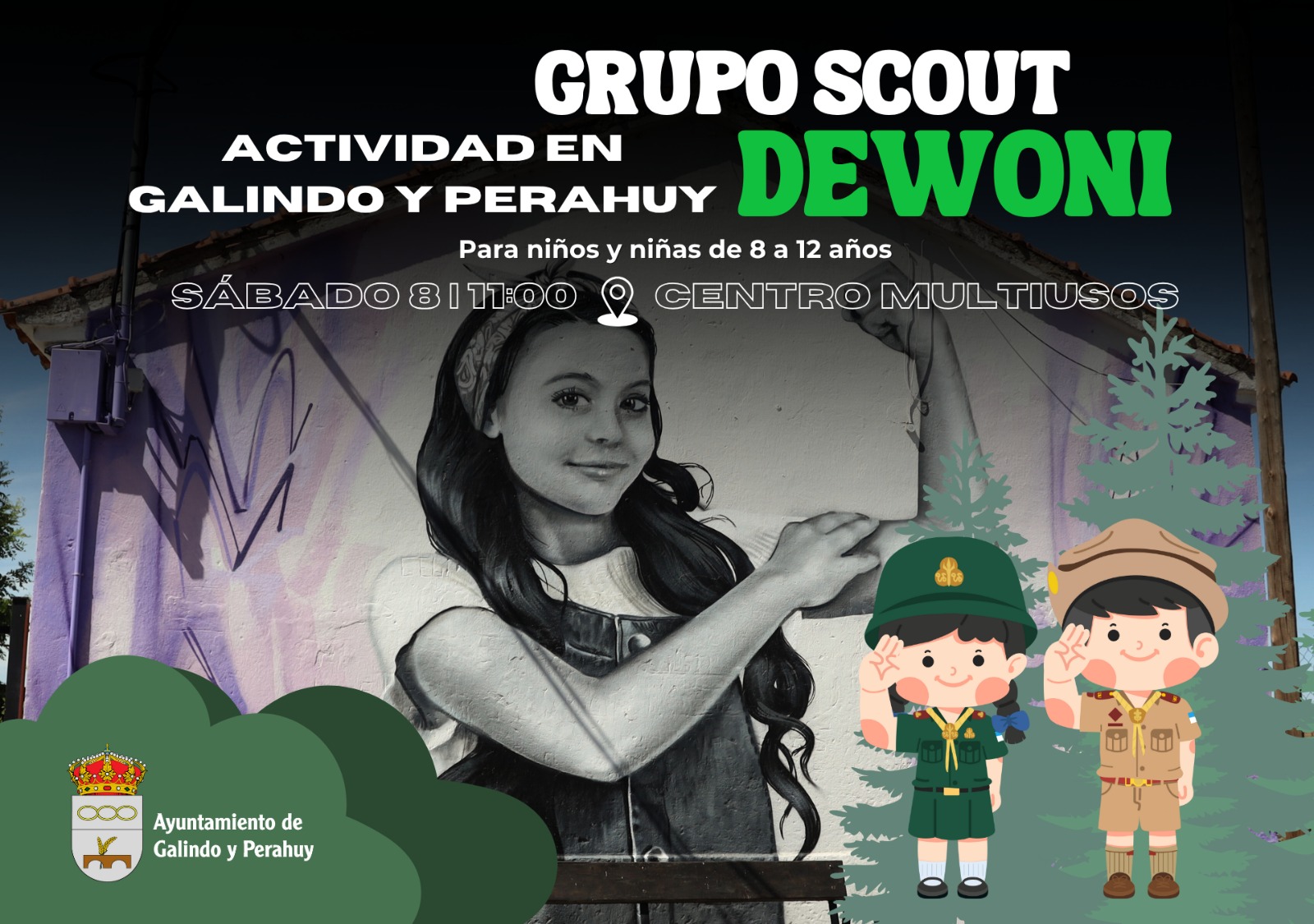 El Grupo Scout Dewoni celebra este fin de semana una acampada en Galindo y Perahuy