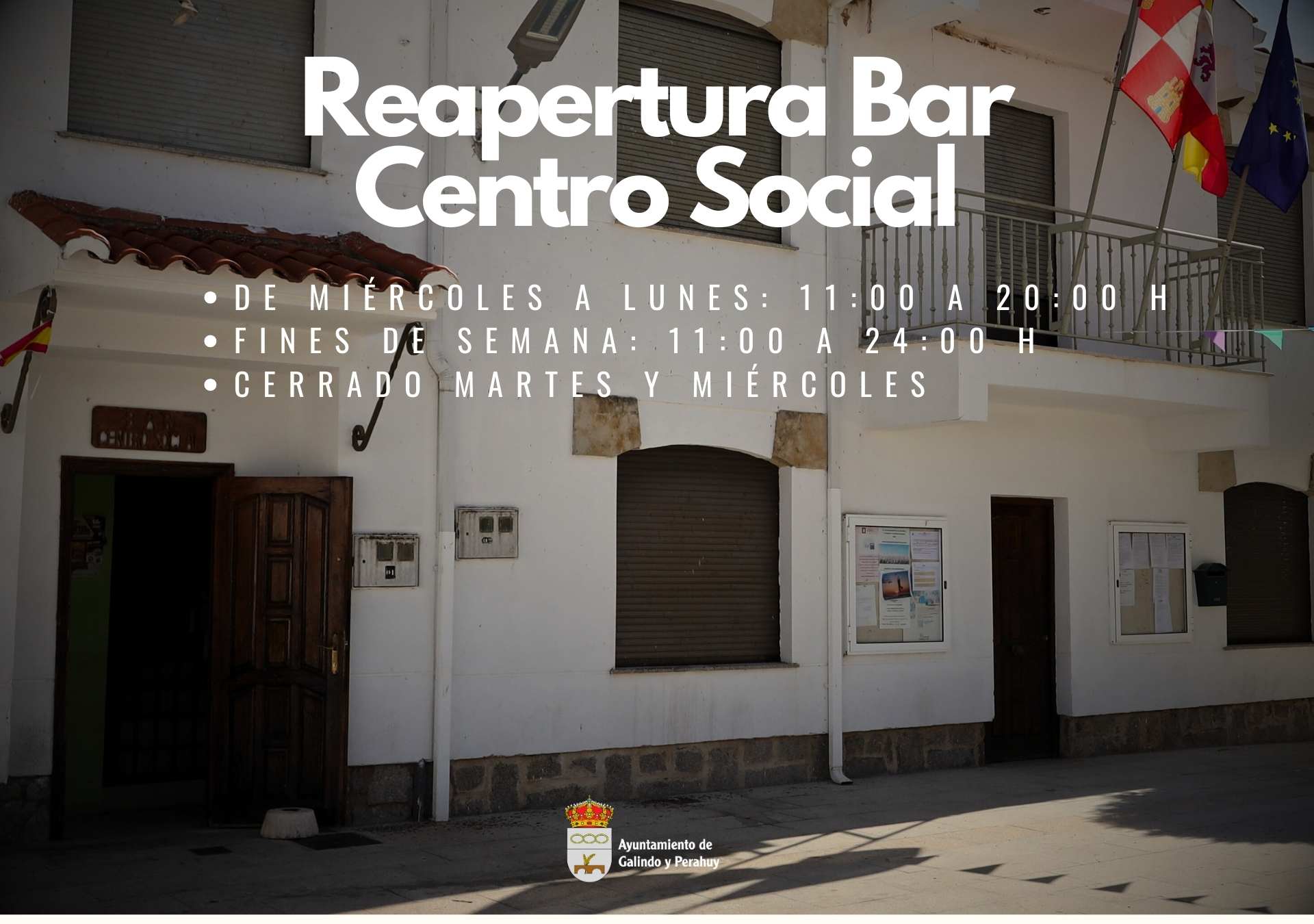 Reapertura del Bar del Centro Social de Galindo y Perahuy