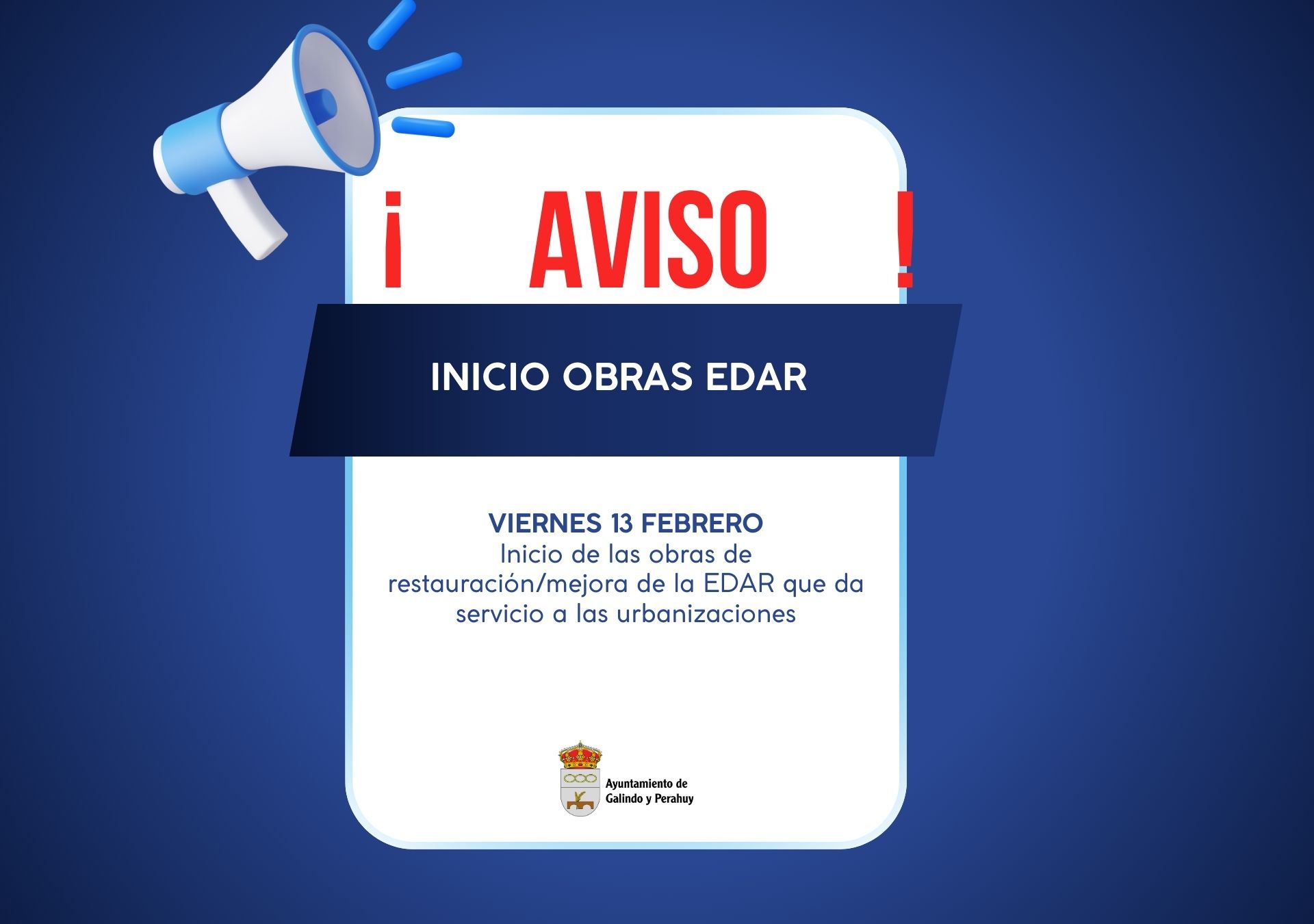 Inicio de las obras de restauración de la EDAR de las urbanizaciones y avance de la nueva EDAR del pueblo