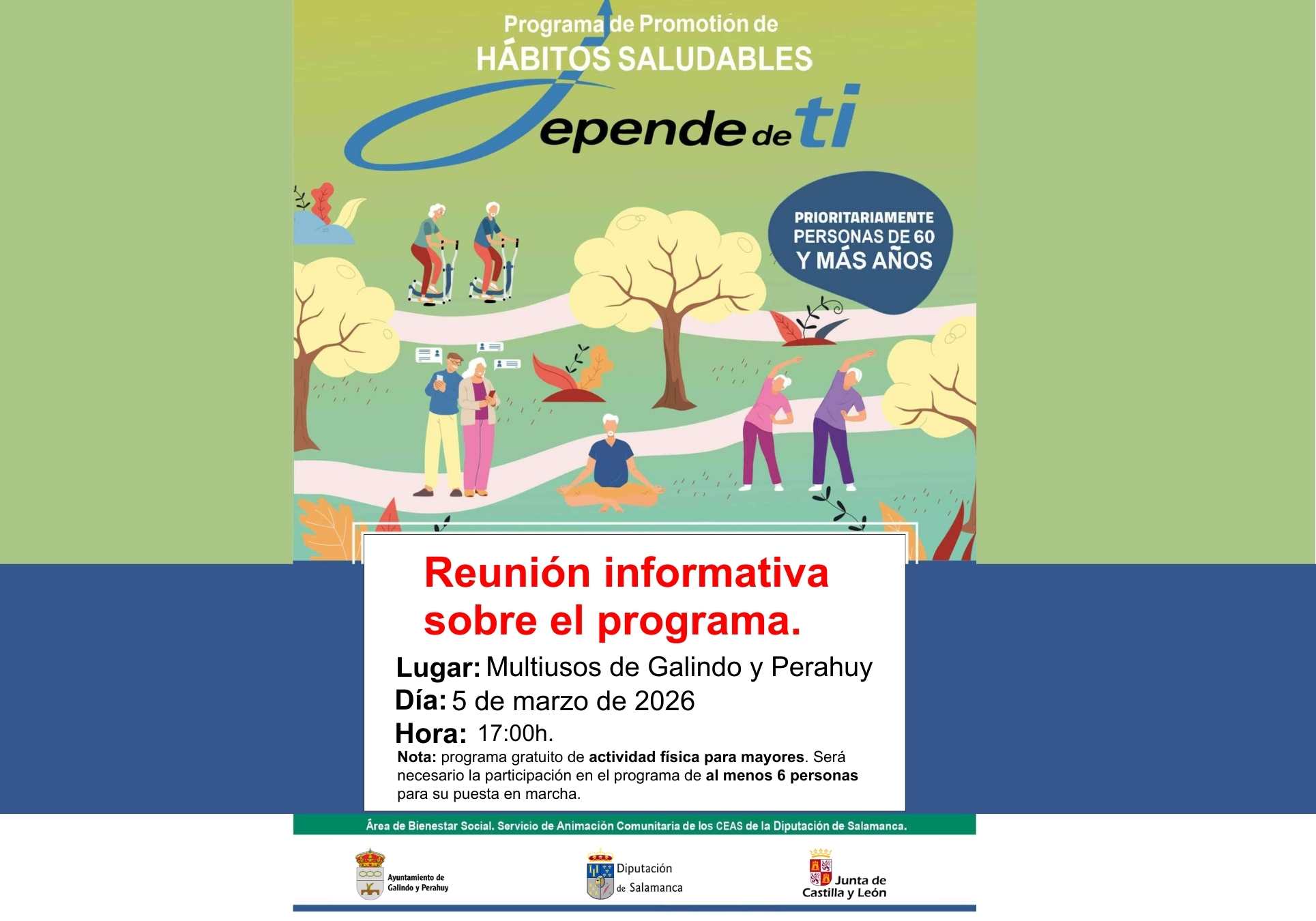 Reunión informativa: Programa de Promoción de Hábitos Saludables “Depende de Ti”