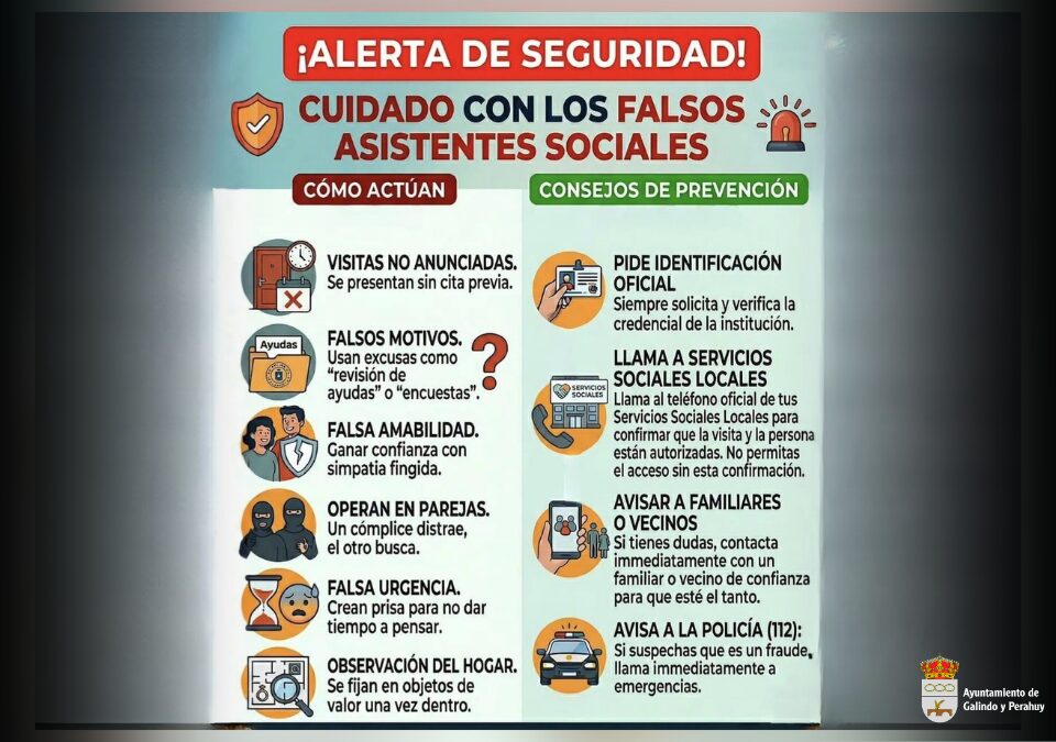 Alerta de seguridad: precaución ante falsos asistentes sociales
