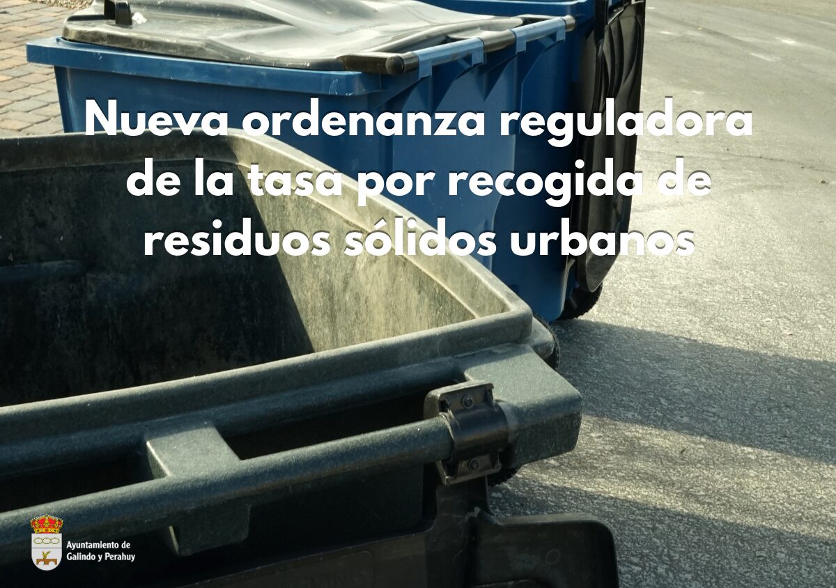 Nueva ordenanza reguladora de la tasa por recogida de residuos sólidos urbanos
