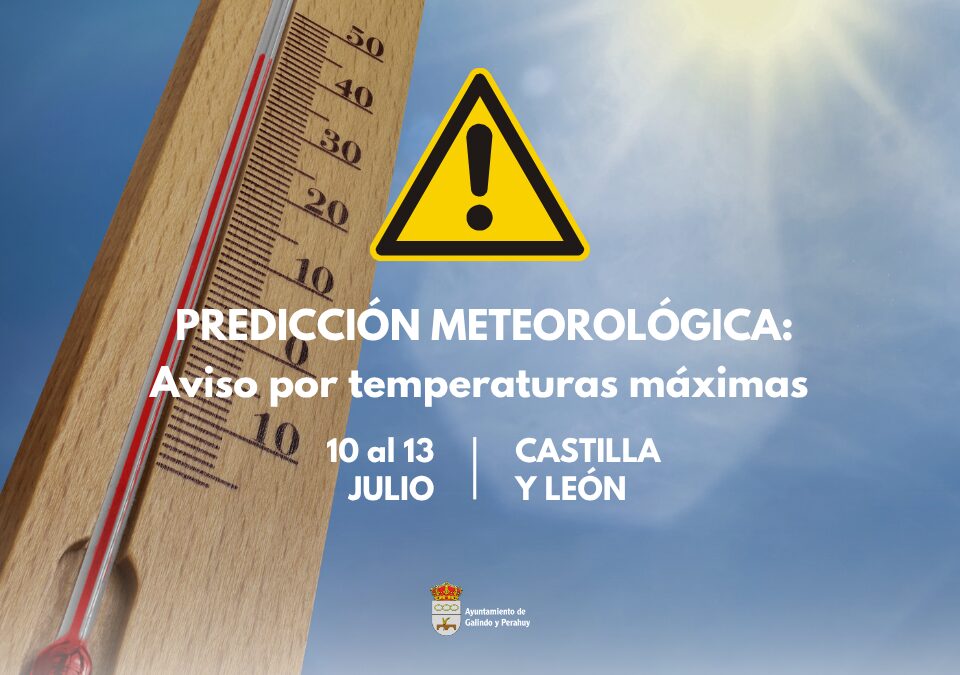 Aviso por temperaturas máximas