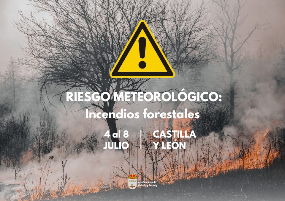 Declarada la situación de alerta por riesgo meteorológico de incendios forestales