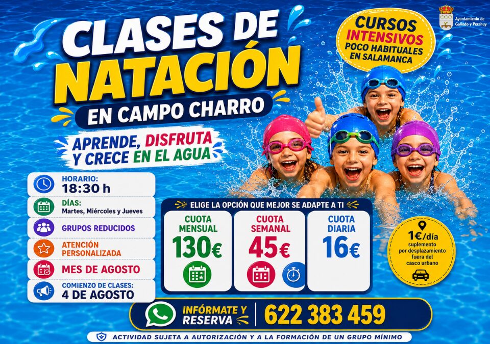 Clases de natación Galindo y Perahuy Campo Charro