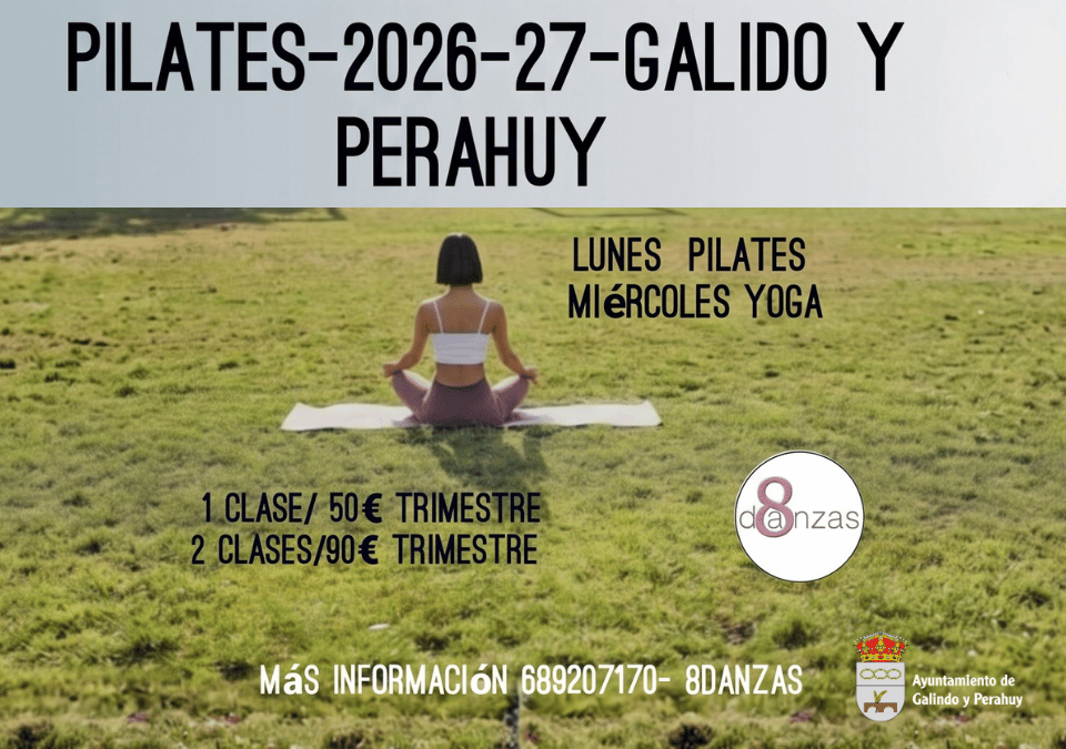 Pilates y Yoga 2026-27 en Galindo y Perahuy