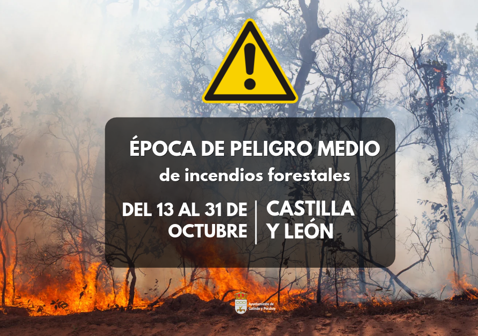 Declarada la época de peligro medio de incendios forestales en Castilla y León del 13 al 31 de octubre
