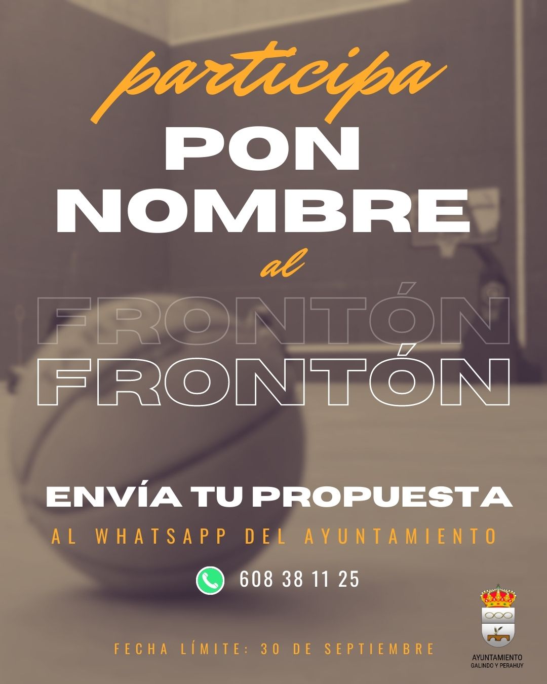 Pon nombre al Frontón Municipal de Galindo y Perahuy