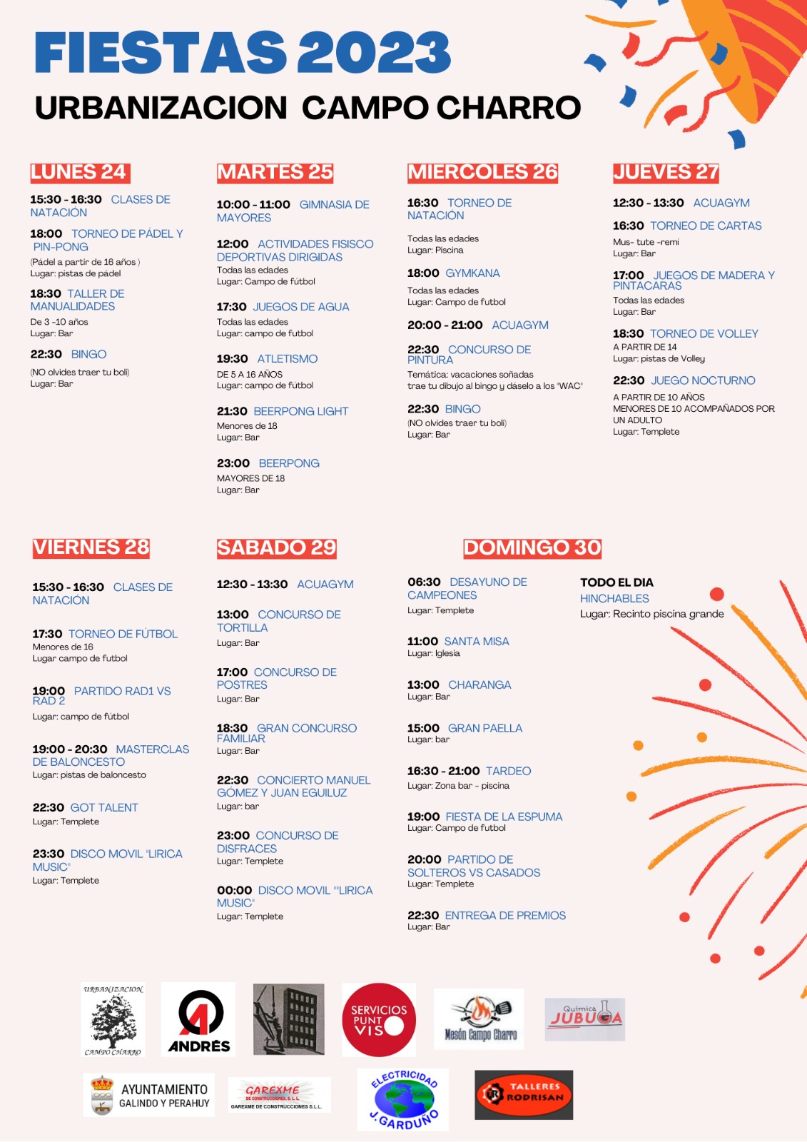Celebra las fiestas de la Urbanización Campo Charro
